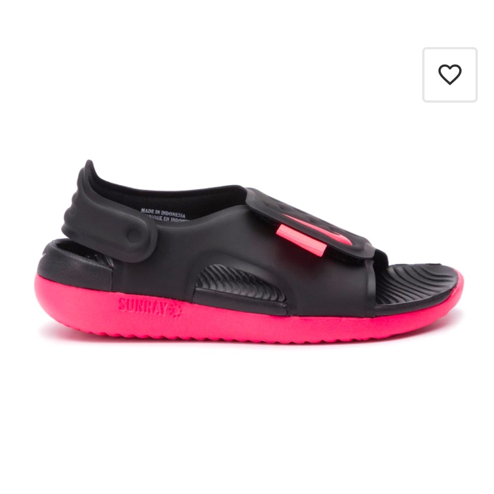 Kids Toddlers Shoes Sizes 7 & 9 NIKE Girls Sunray Adjust 5 Sandals Black Pink - Picture 2 of 8
